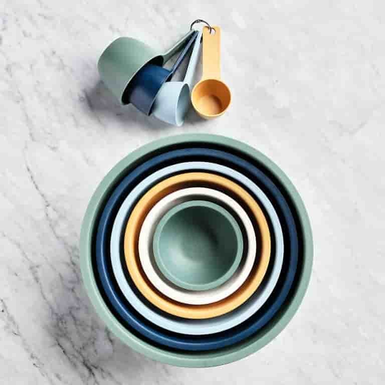 aevlon.in White Rimmed Mixing and Serving Bowls Set of 6