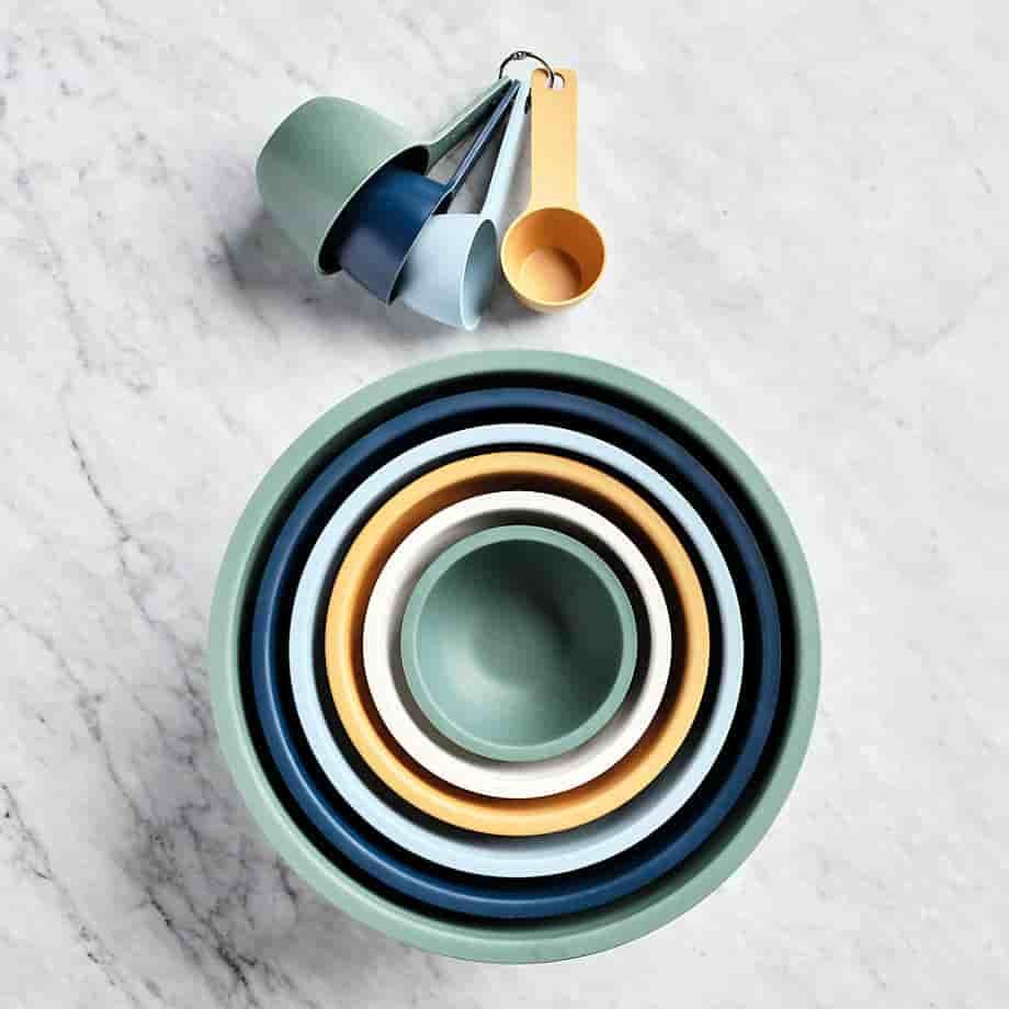 aevlon.in White Rimmed Mixing and Serving Bowls Set of 6