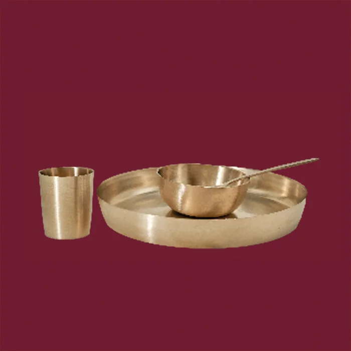 Bronze Thali Baby Set | 4 Items – Dining for Kids