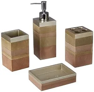Shresmo 4 Piece Polyresin Bathroom Set, (SRS0218A)